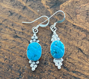 Navajo sterling silver turquoise earrings