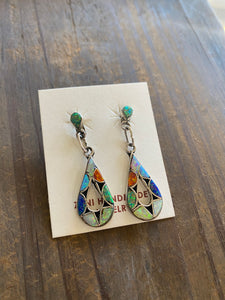 Multi - Color Opal drop earrings